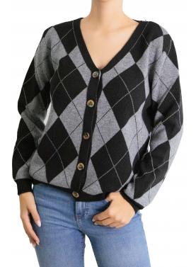 Cardigan fantasia scollo a V 